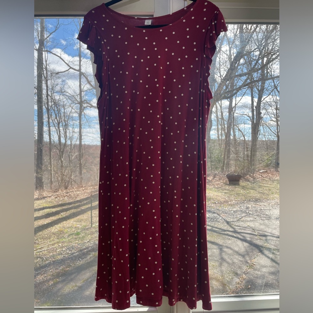 RED POLKA DOT DRESS - Picture 2 of 7